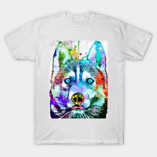 Siberian Husky Grunge T-Shirt